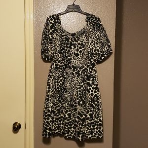 Leopard babydoll dress